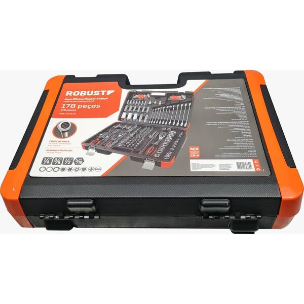 Kit de Ferramentas Robust Aço com Maleta 178 Peças 5000R